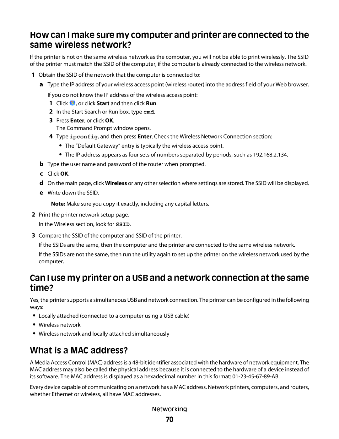 Dell V310 manual What is a MAC address? 