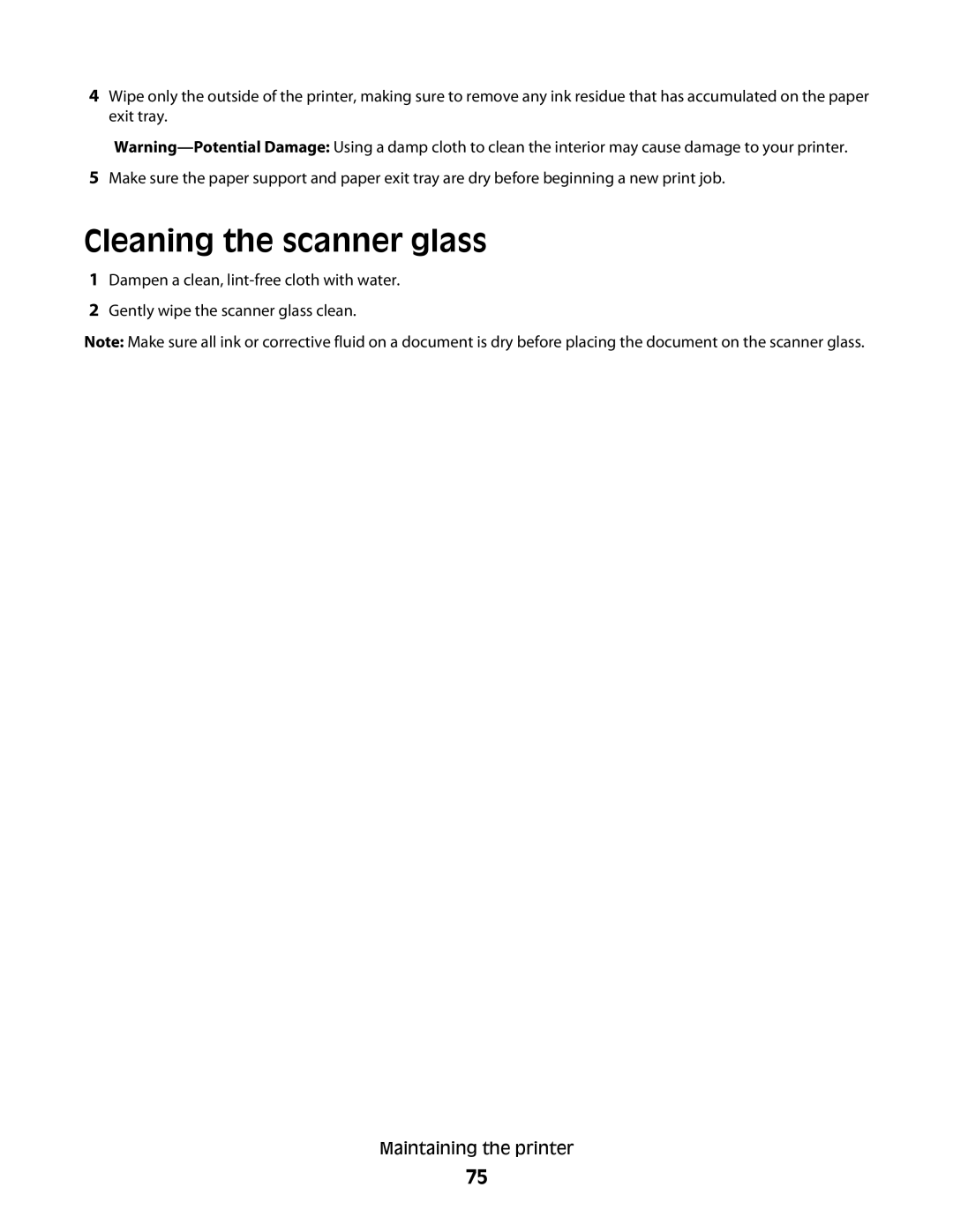 Dell V310 manual Cleaning the scanner glass 