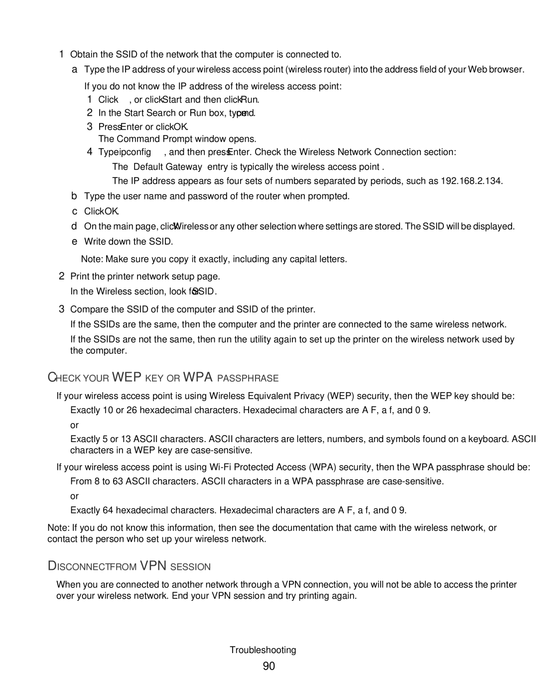 Dell V310 manual Check Your WEP KEY or WPA Passphrase, Disconnect from VPN Session 