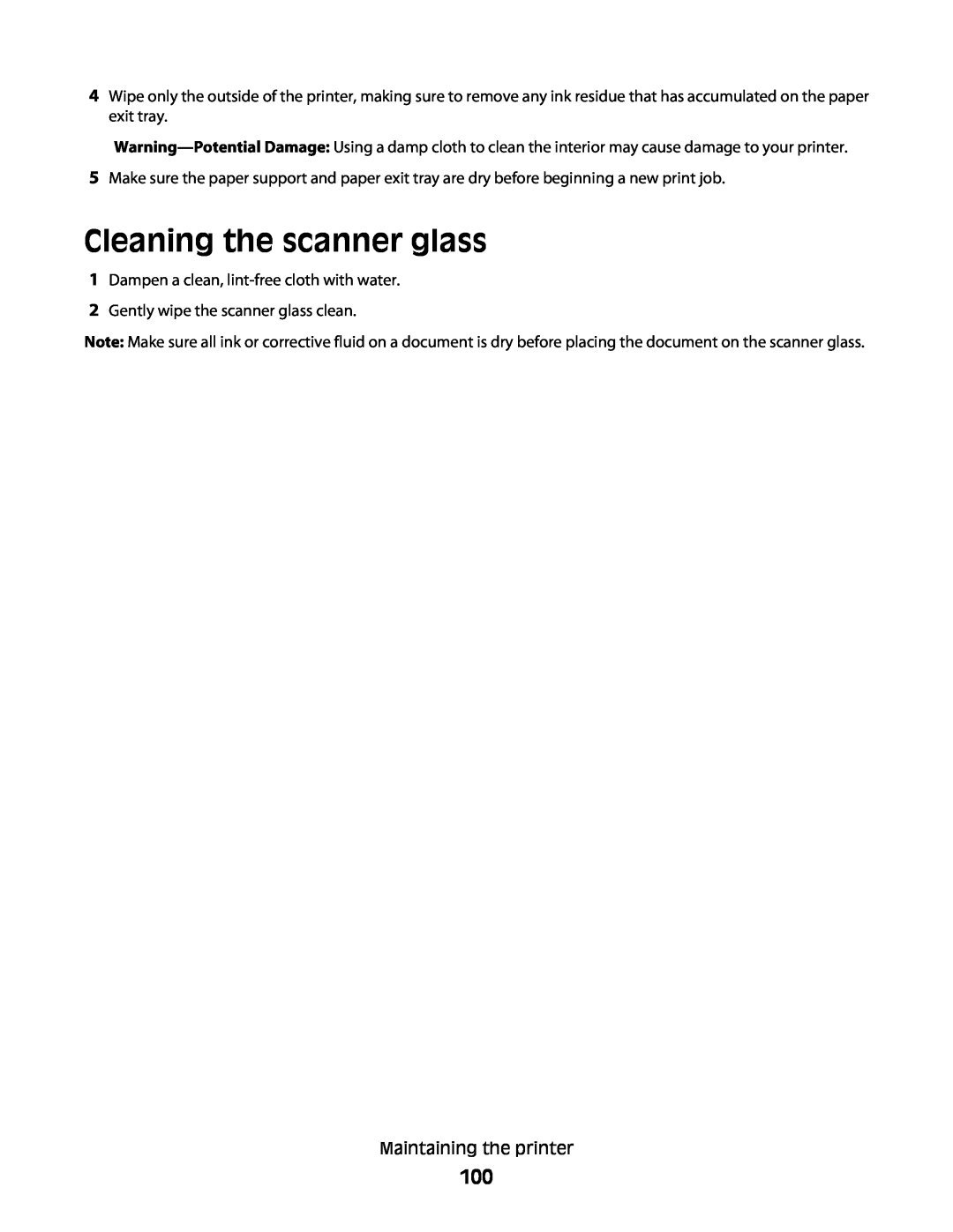 Dell V515W manual Cleaning the scanner glass 