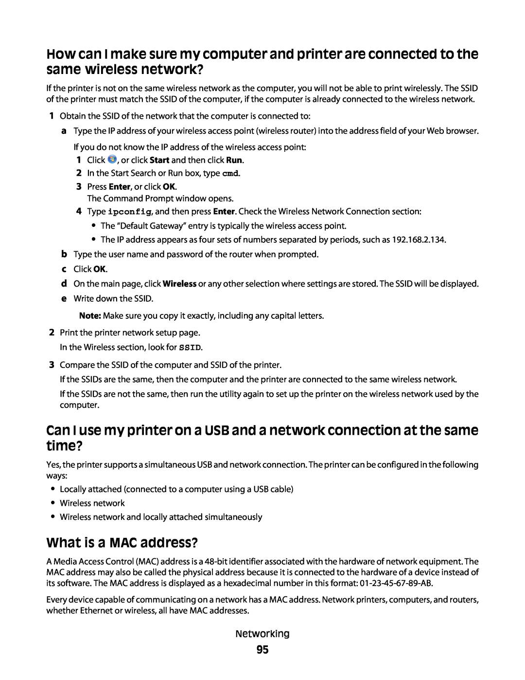 Dell V515W manual What is a MAC address? 