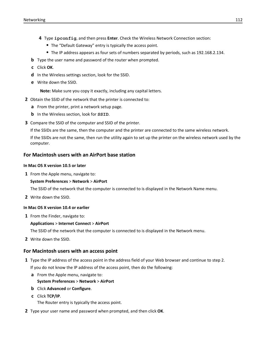 Dell V525W manual For Macintosh users with an AirPort base station, For Macintosh users with an access point 