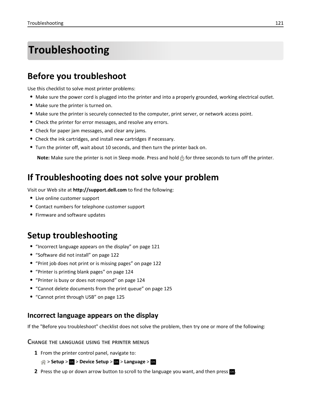 Dell V525W manual Before you troubleshoot, If Troubleshooting does not solve your problem, Setup troubleshooting 