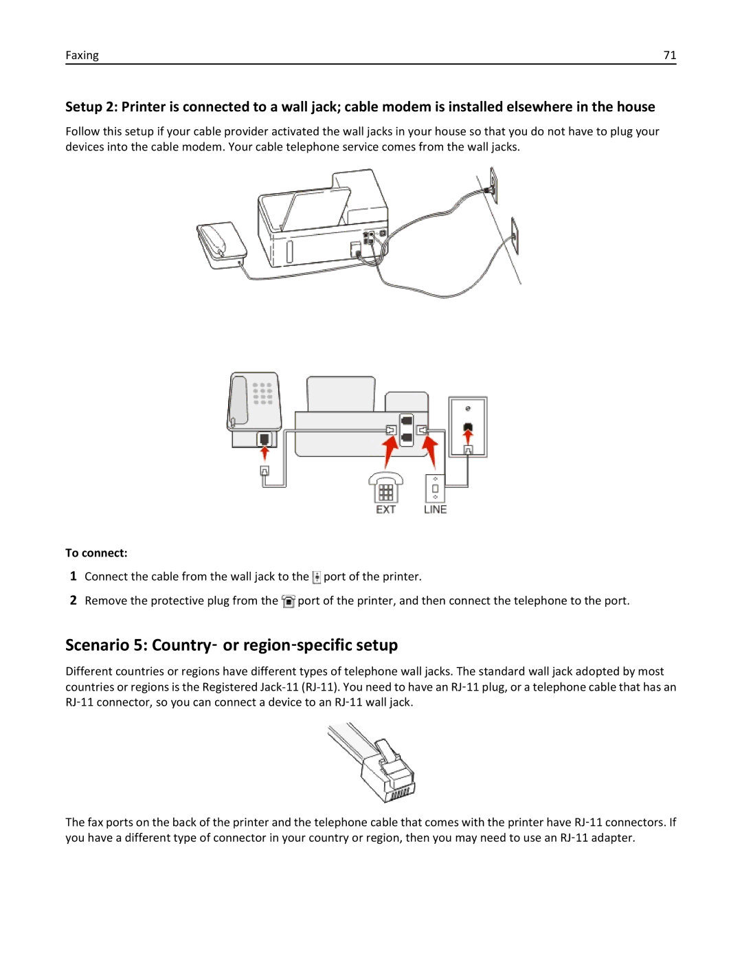 Dell V525W manual Scenario 5 Country‑ or region‑specific setup 