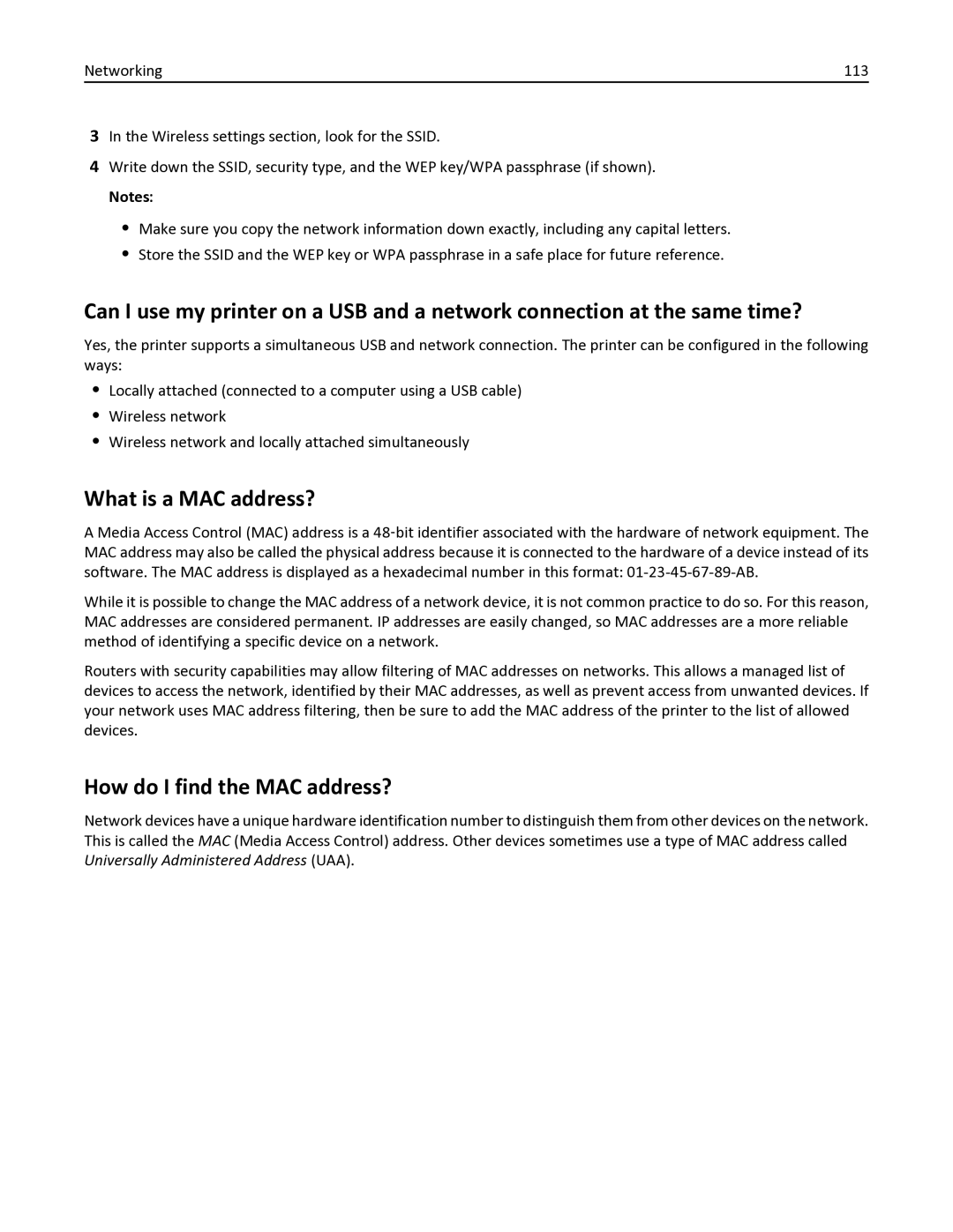 Dell V525W manual What is a MAC address?, How do I find the MAC address? 