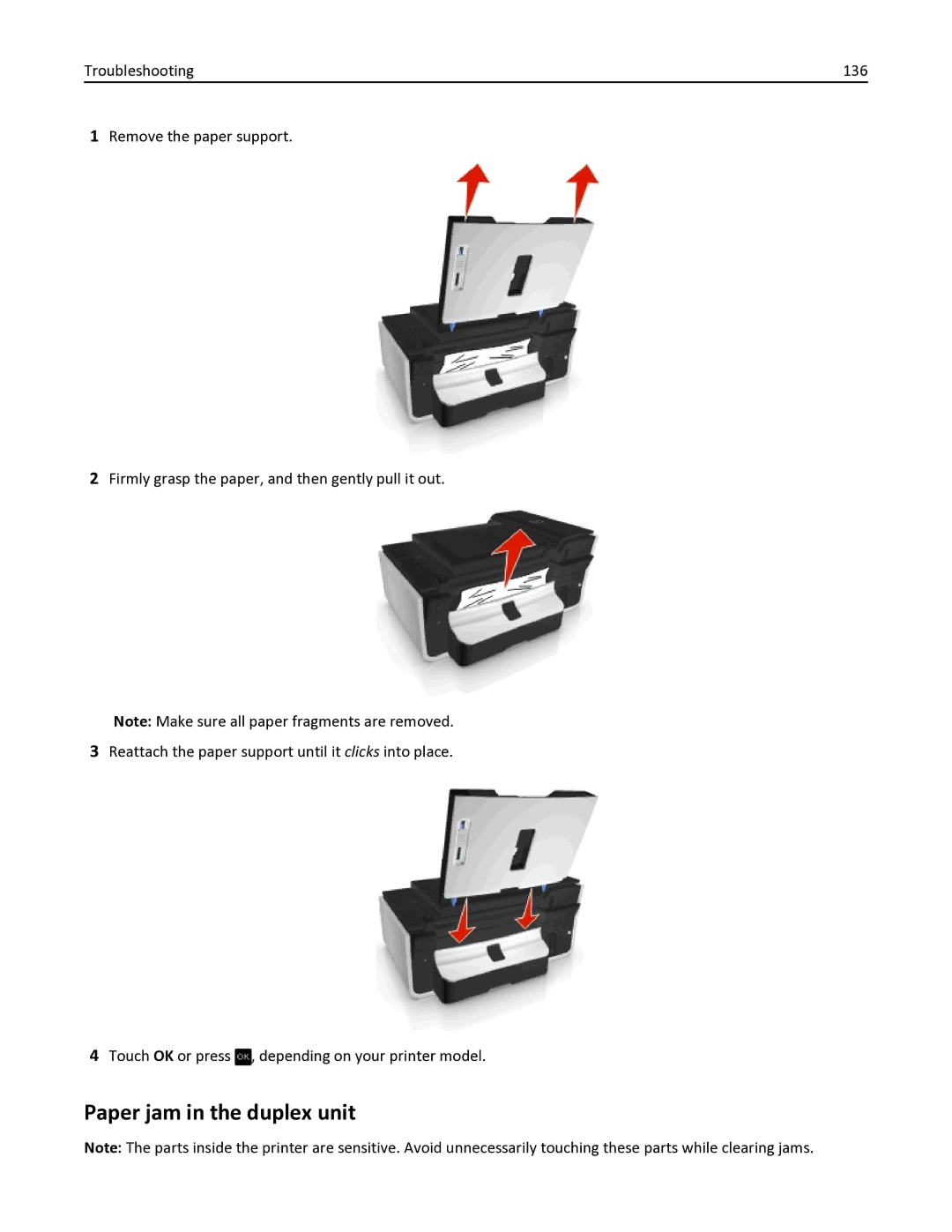 Dell V525W manual Paper jam in the duplex unit 