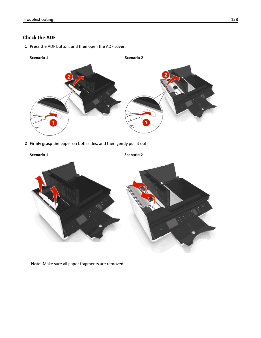 Dell V525W manual Check the ADF 