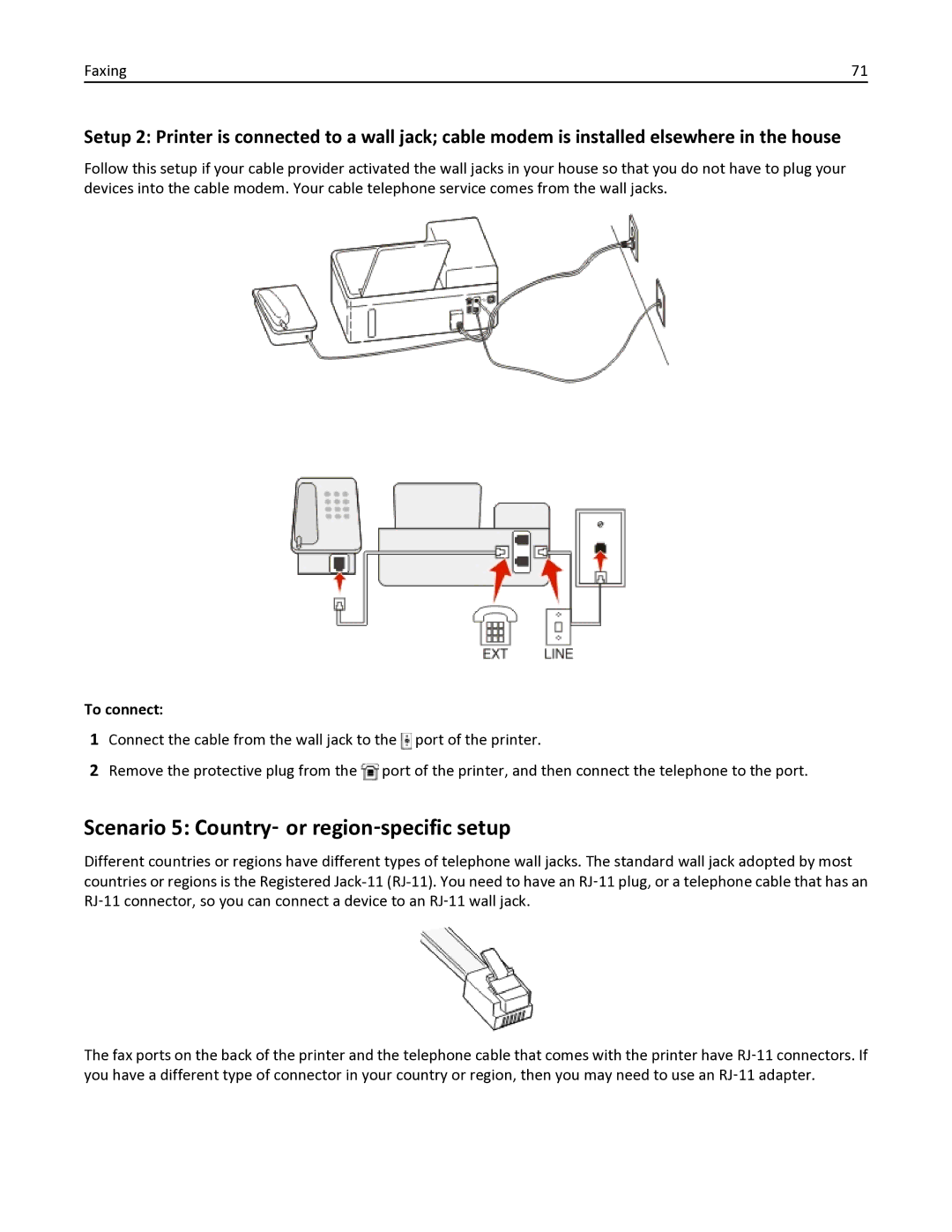 Dell V525W manual Scenario 5 Country‑ or region‑specific setup 