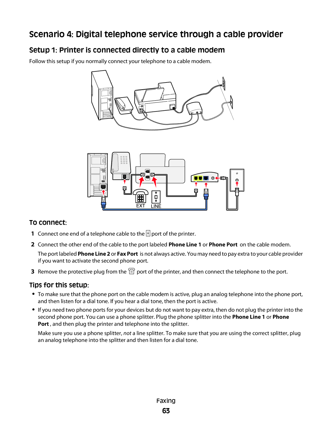 Dell V715W, 5dw, 1dw manual Setup 1 Printer is connected directly to a cable modem 