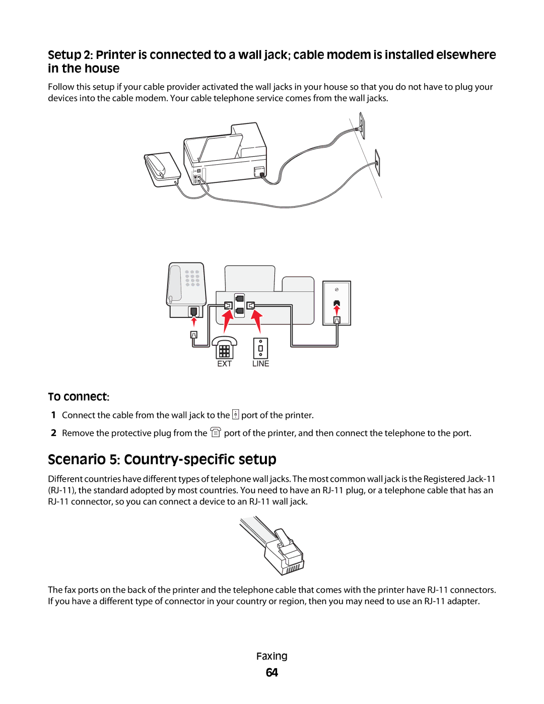 Dell V715W manual Scenario 5 Country-specific setup 