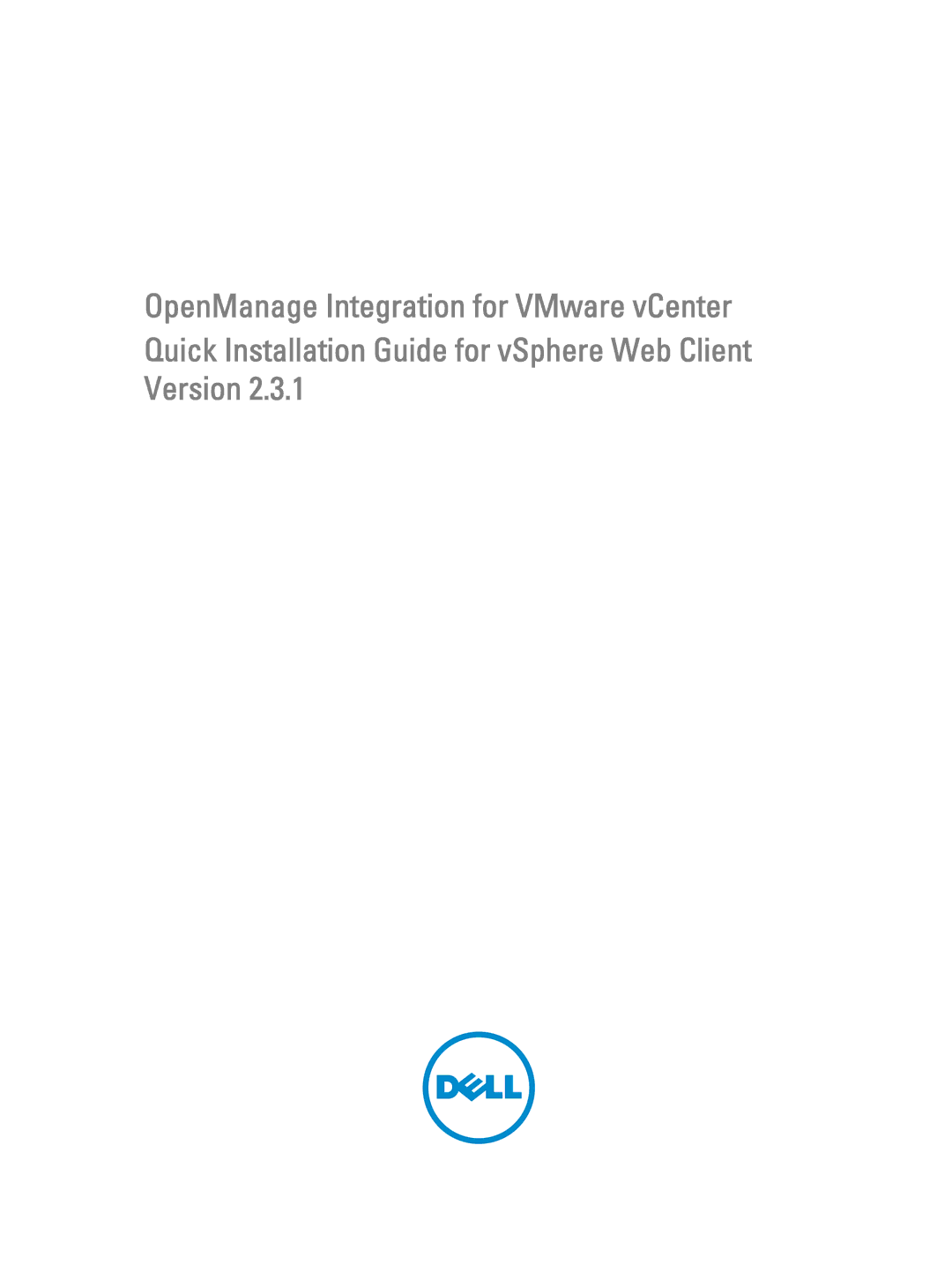 Dell version 2.3.1 manual 