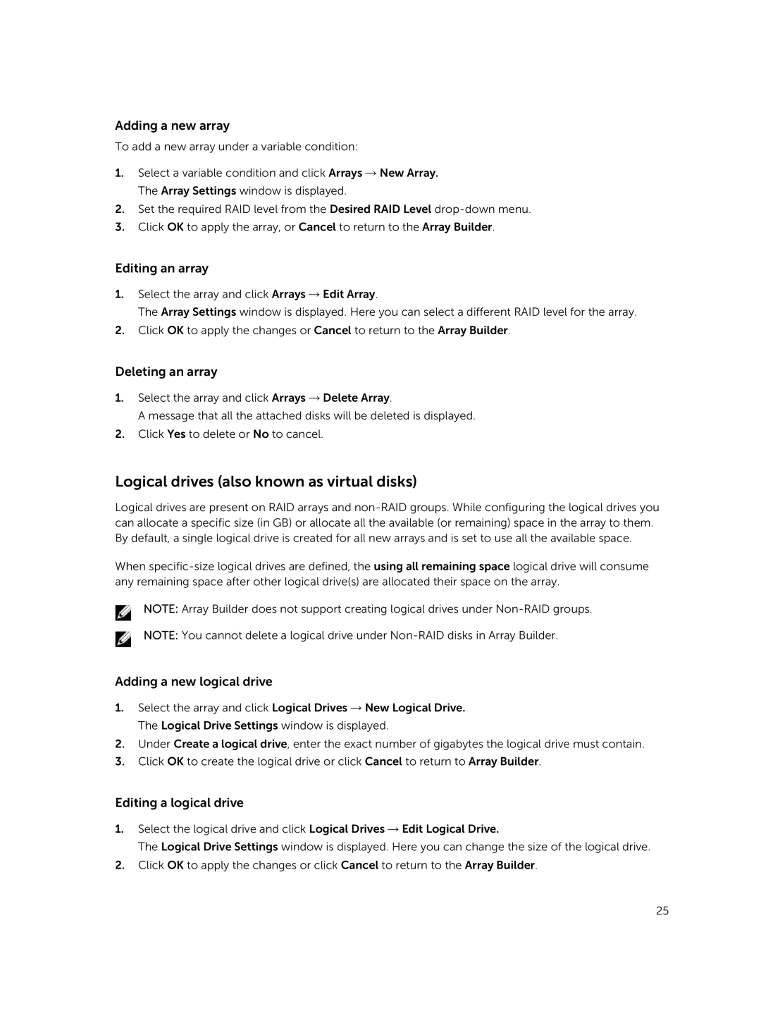 Dell version 3.0 manual Logical drives also known as virtual disks 