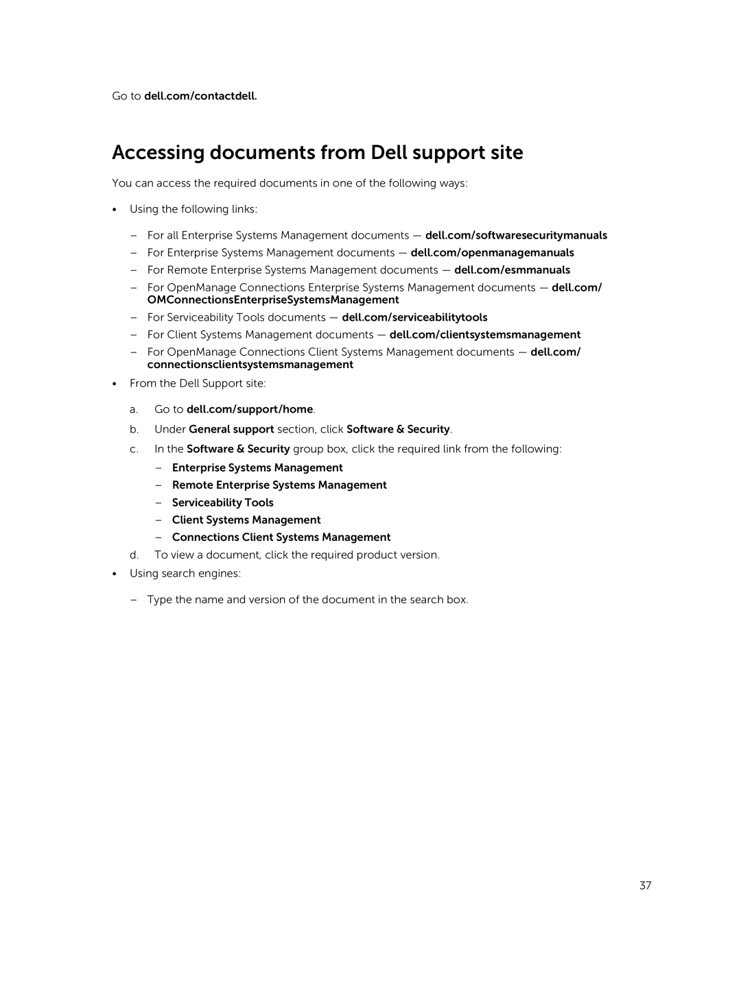 Dell version 3.0 manual Accessing documents from Dell support site 