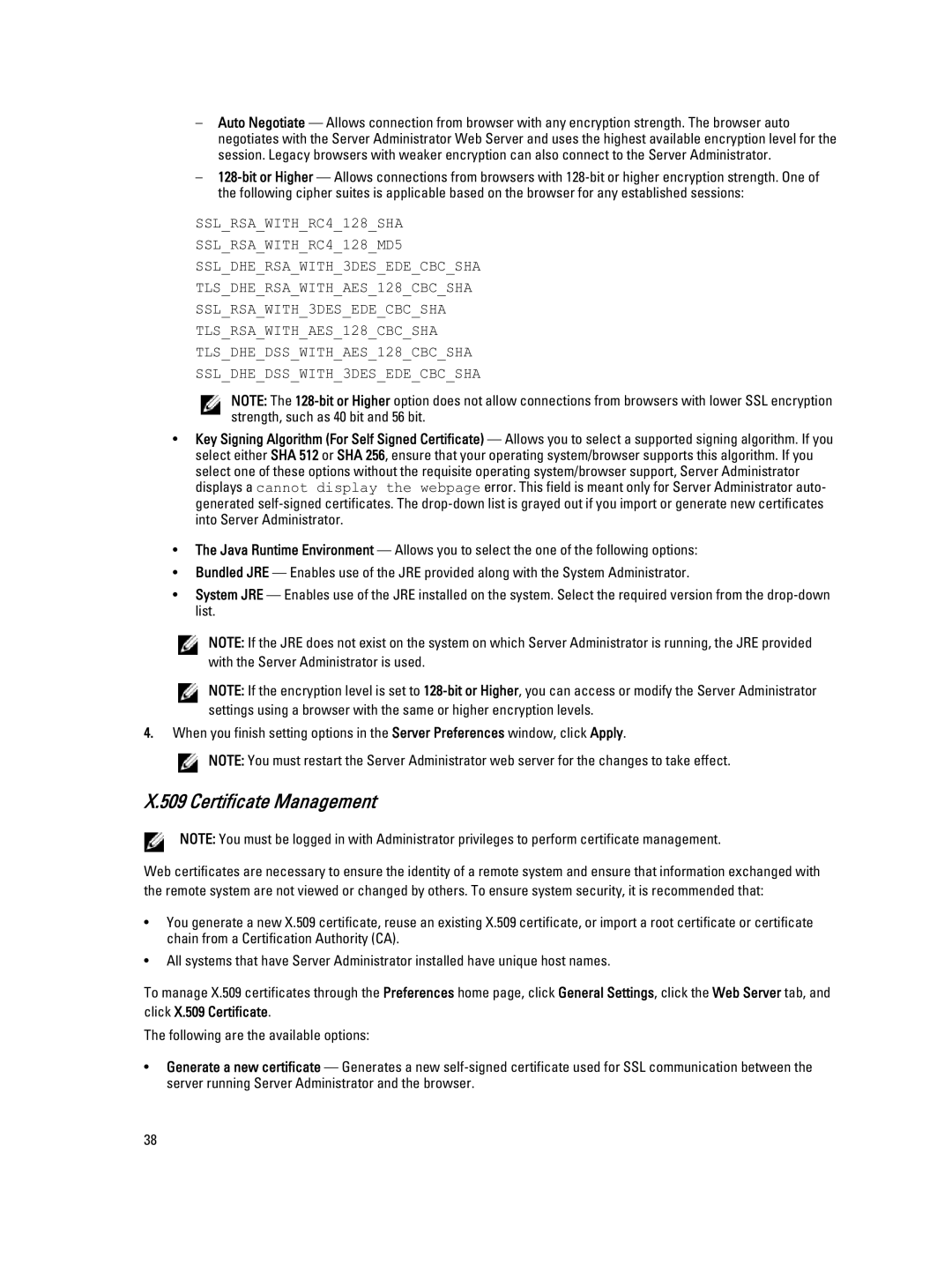 Dell Version 7.3 manual Certificate Management, Click X.509 Certificate 