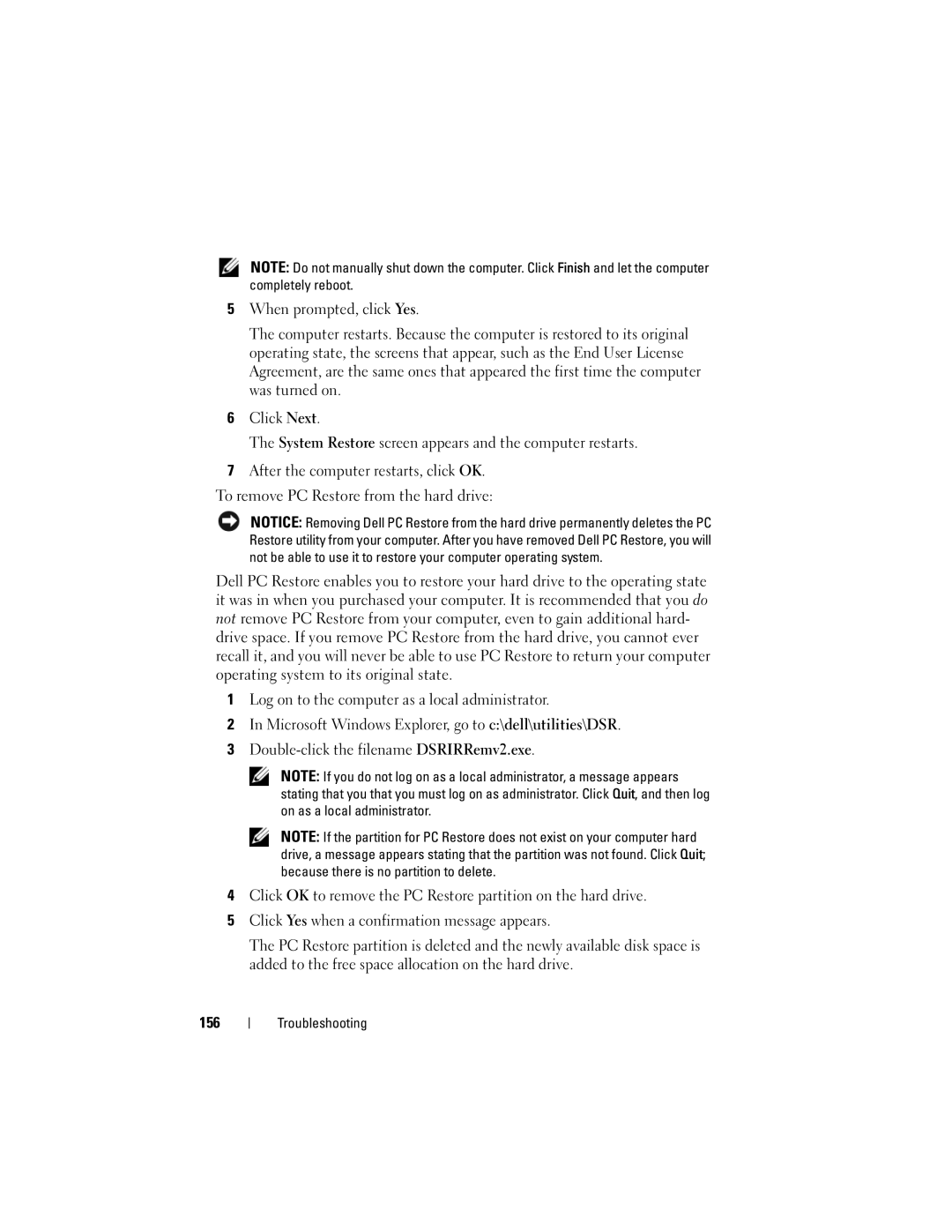 Dell Vostro 1000 owner manual Troubleshooting 