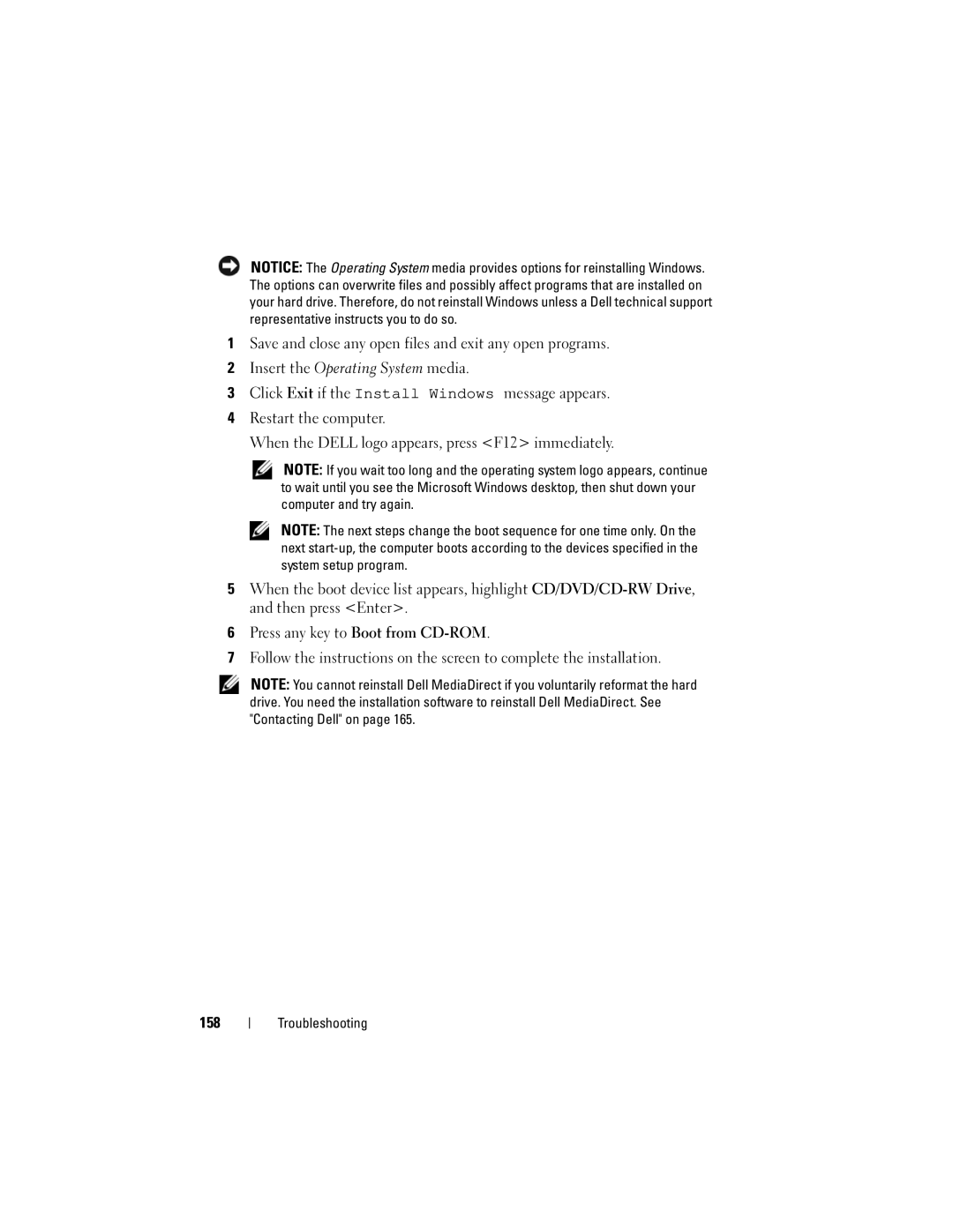 Dell Vostro 1000 owner manual Troubleshooting 