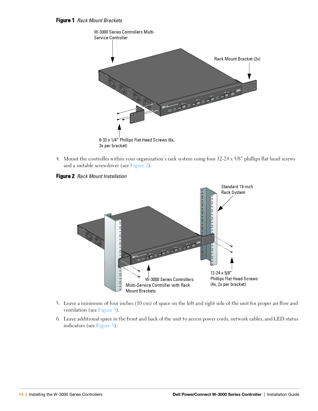 Dell W-3000 manual Rack Mount Brackets 