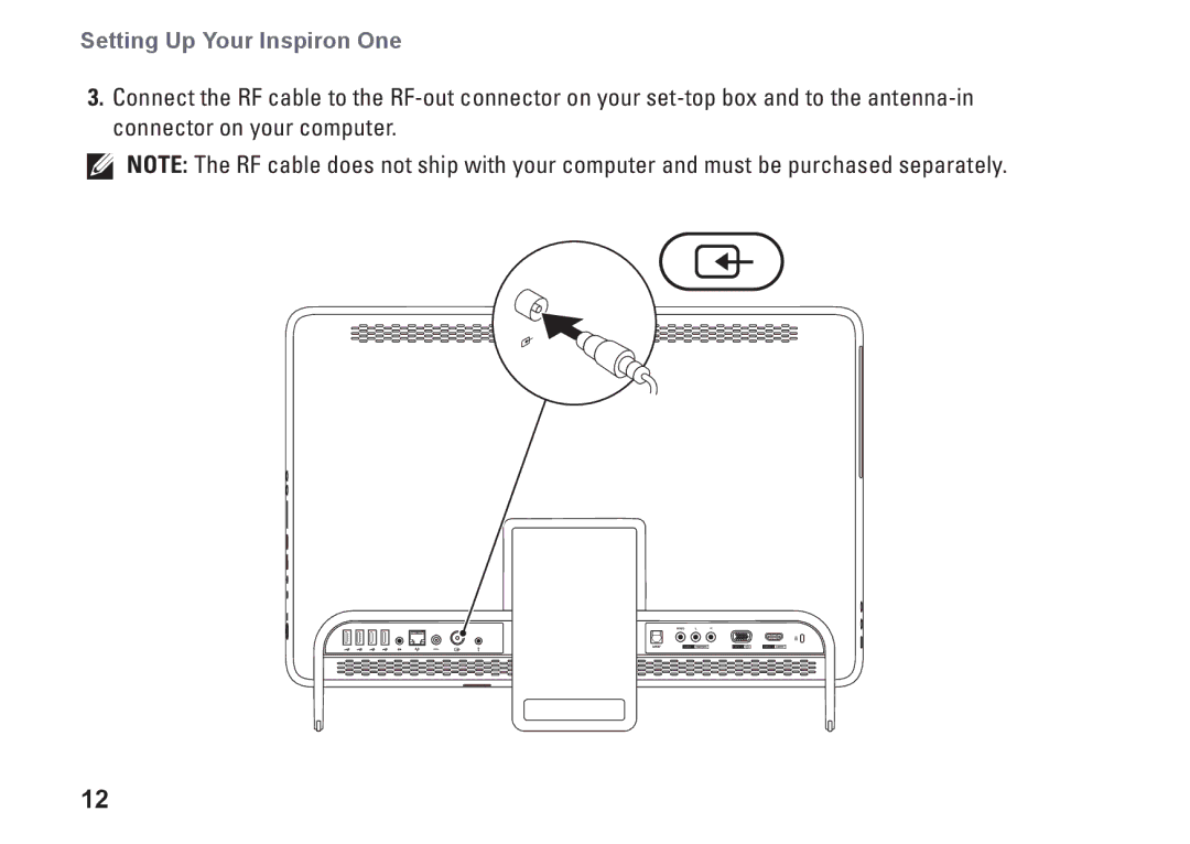 Dell W01C002, W01C001 setup guide Setting Up Your Inspiron One 