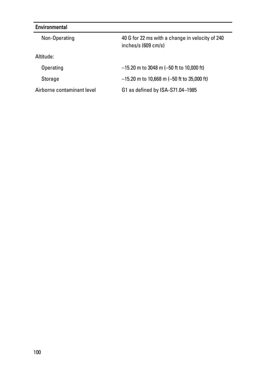 Dell W03C owner manual Inches/s 609 cm/s 