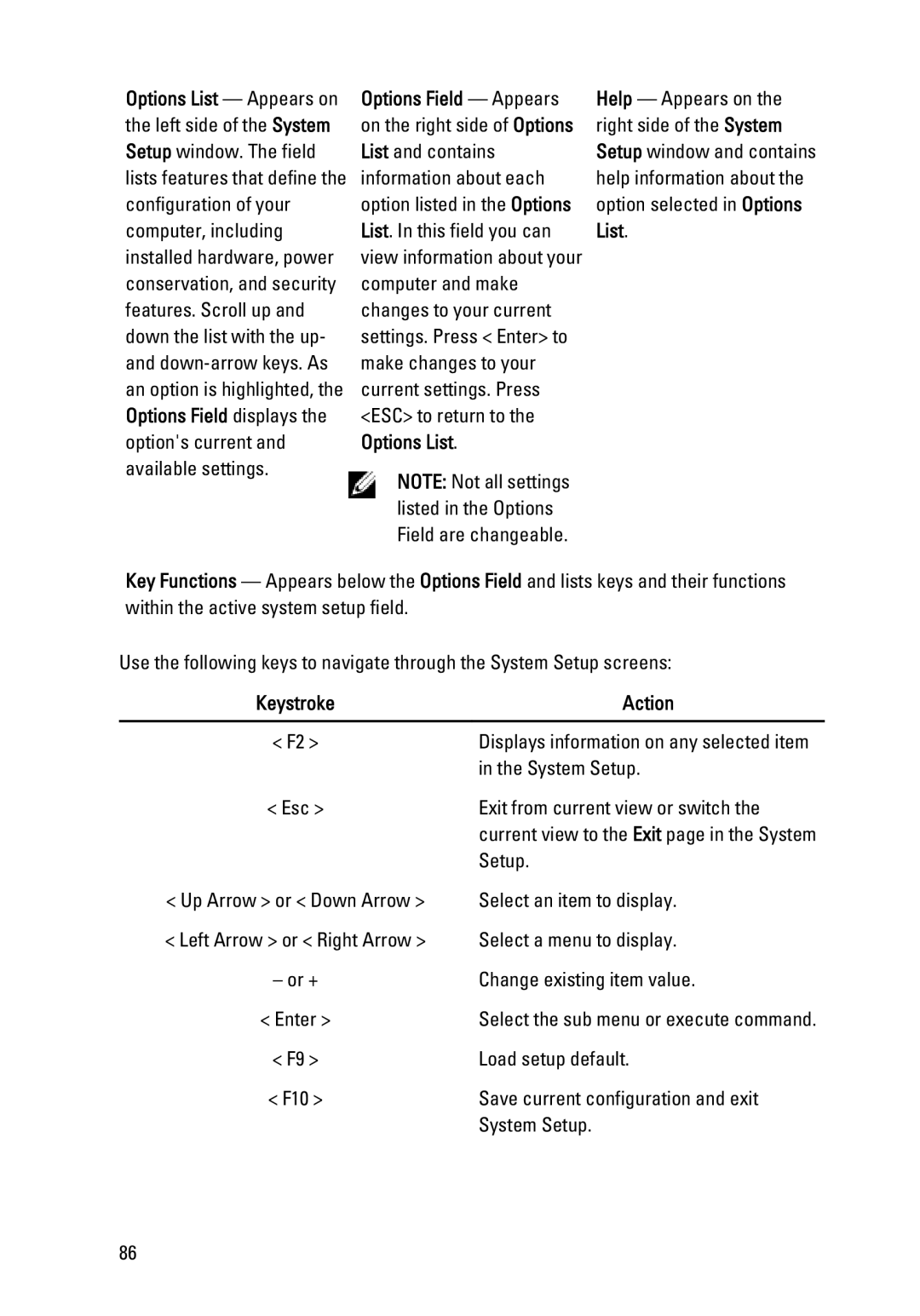 Dell W03C owner manual Action 