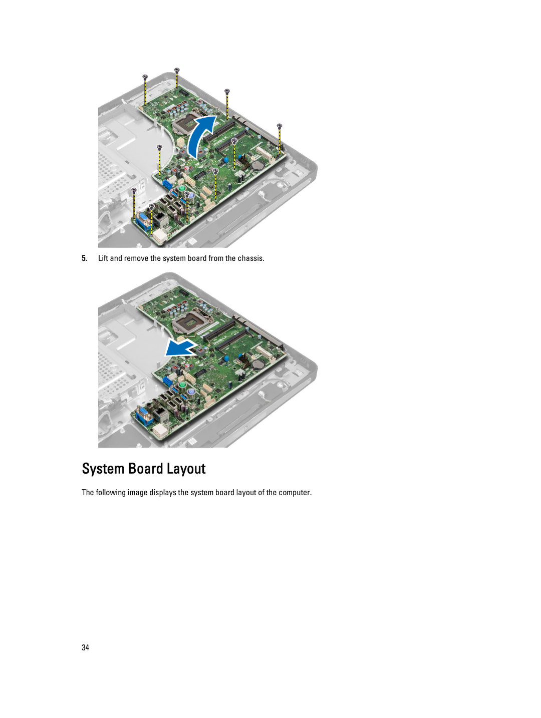 Dell W04C, 9010 owner manual System Board Layout 