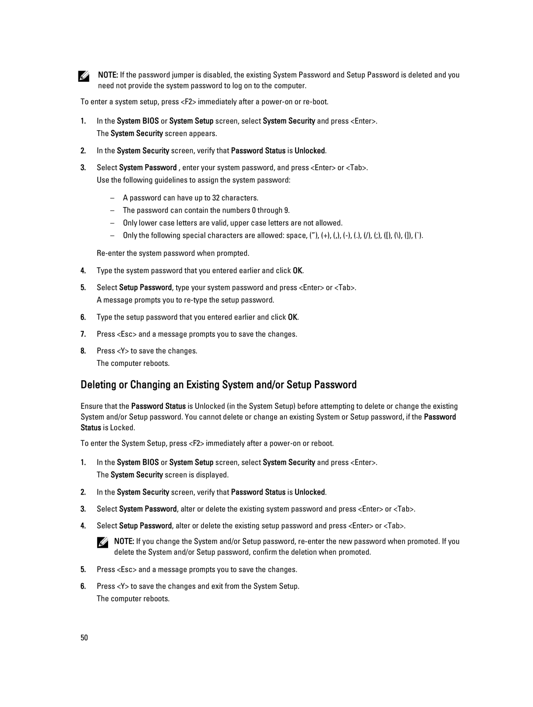 Dell W07B owner manual Press Y to save the changes. The computer reboots 