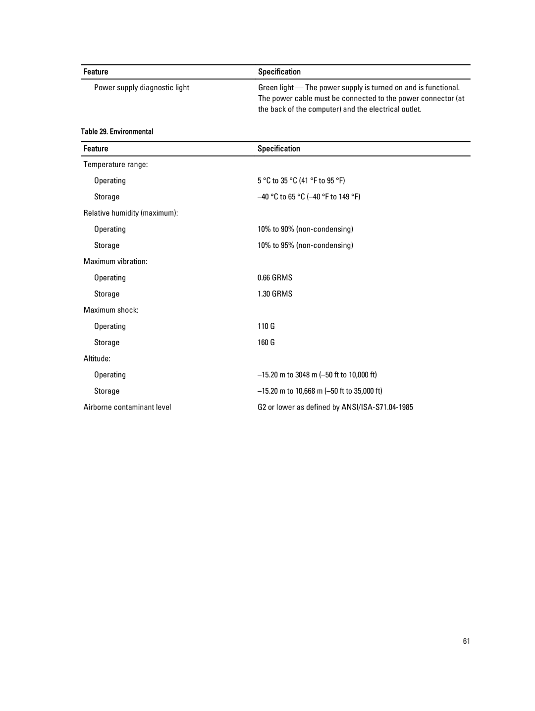 Dell W07B owner manual Power supply diagnostic light, Back of the computer and the electrical outlet 