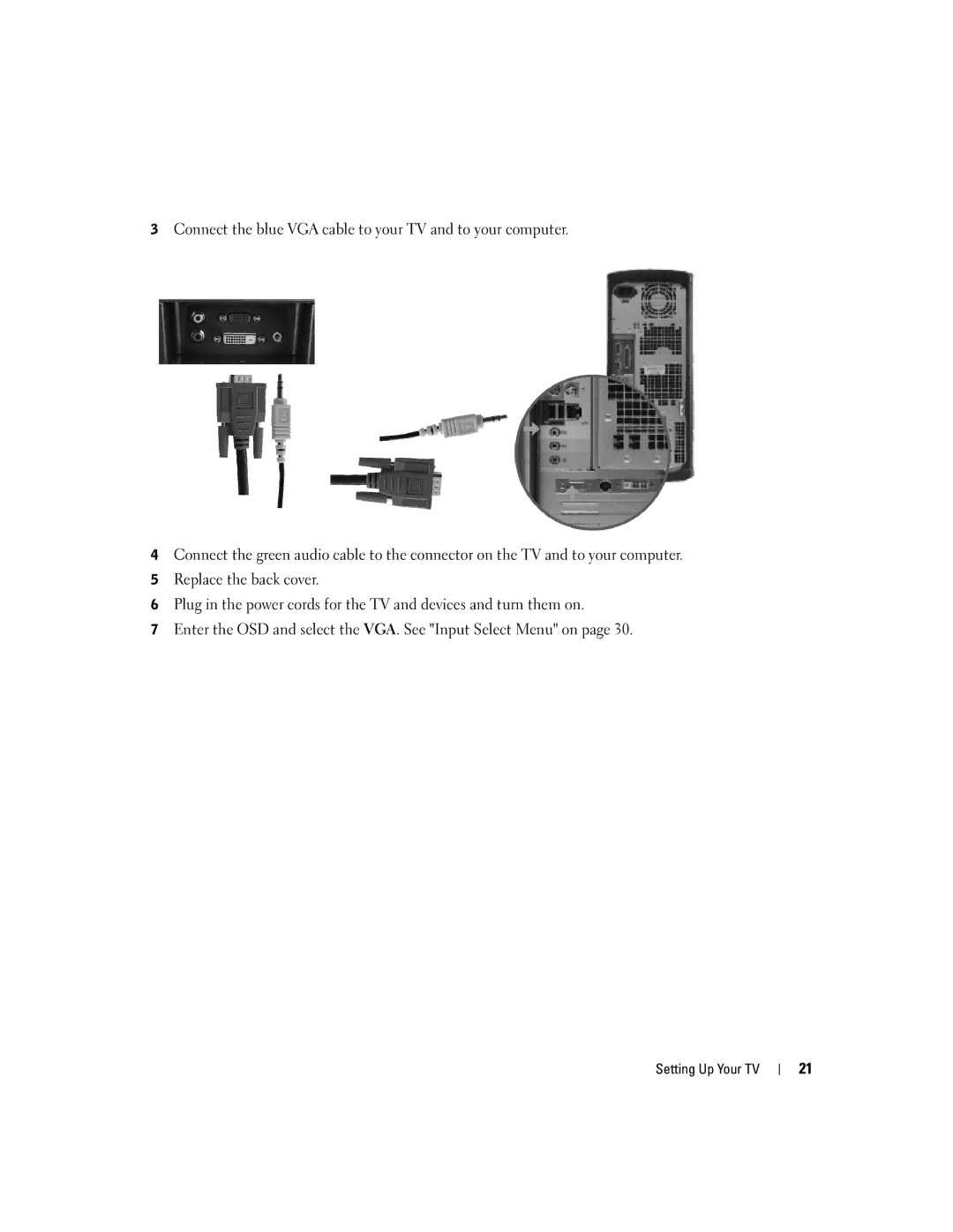 Dell W2600 owner manual Setting Up Your TV 