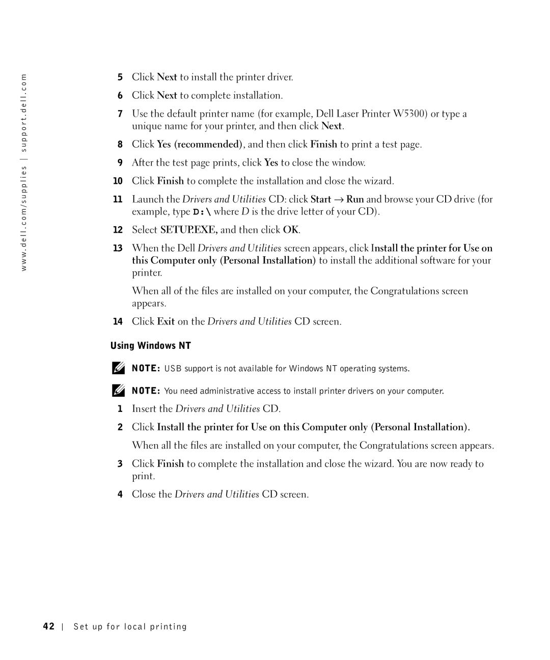 Dell W5300 owner manual Close the Drivers and Utilities CD screen 