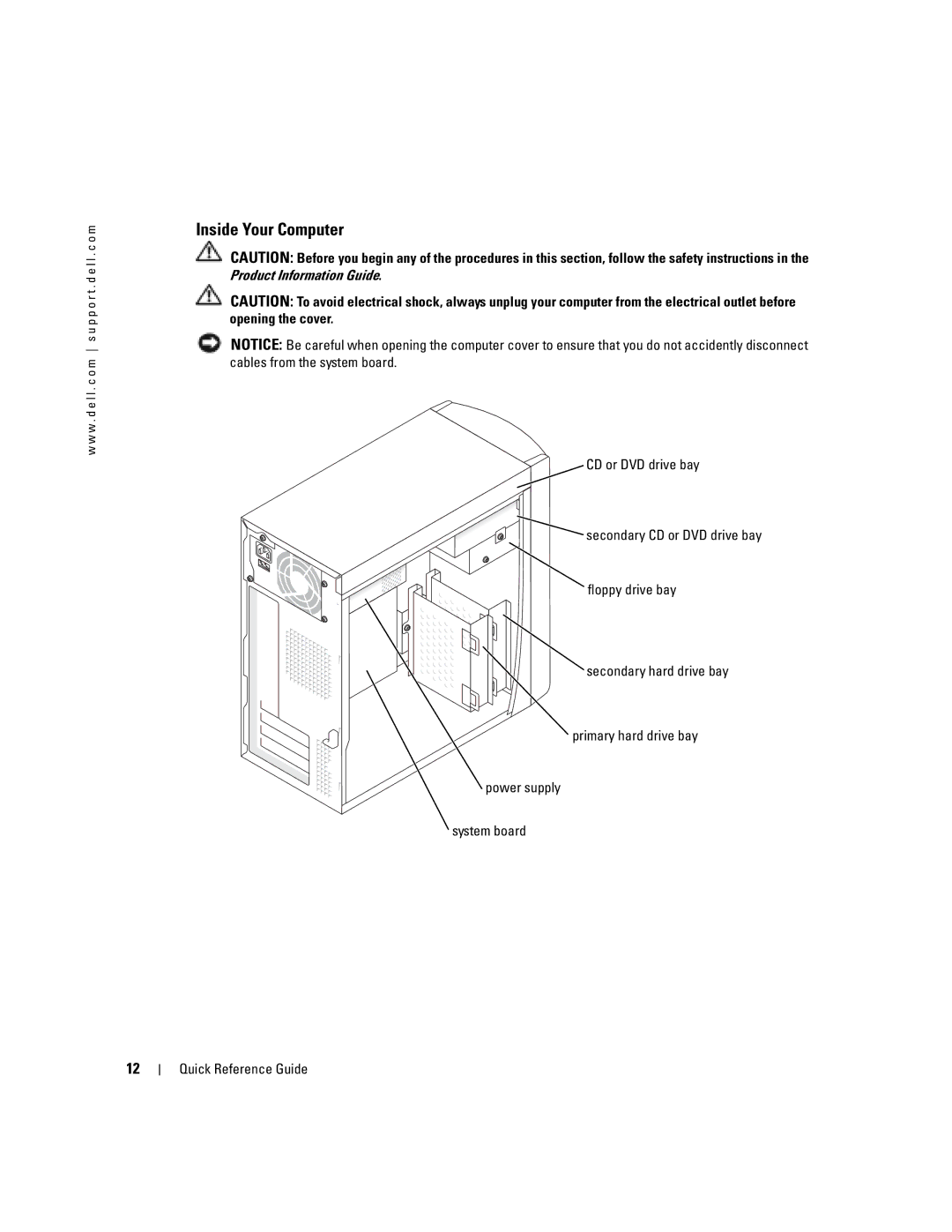 Dell W6987 manual Inside Your Computer 