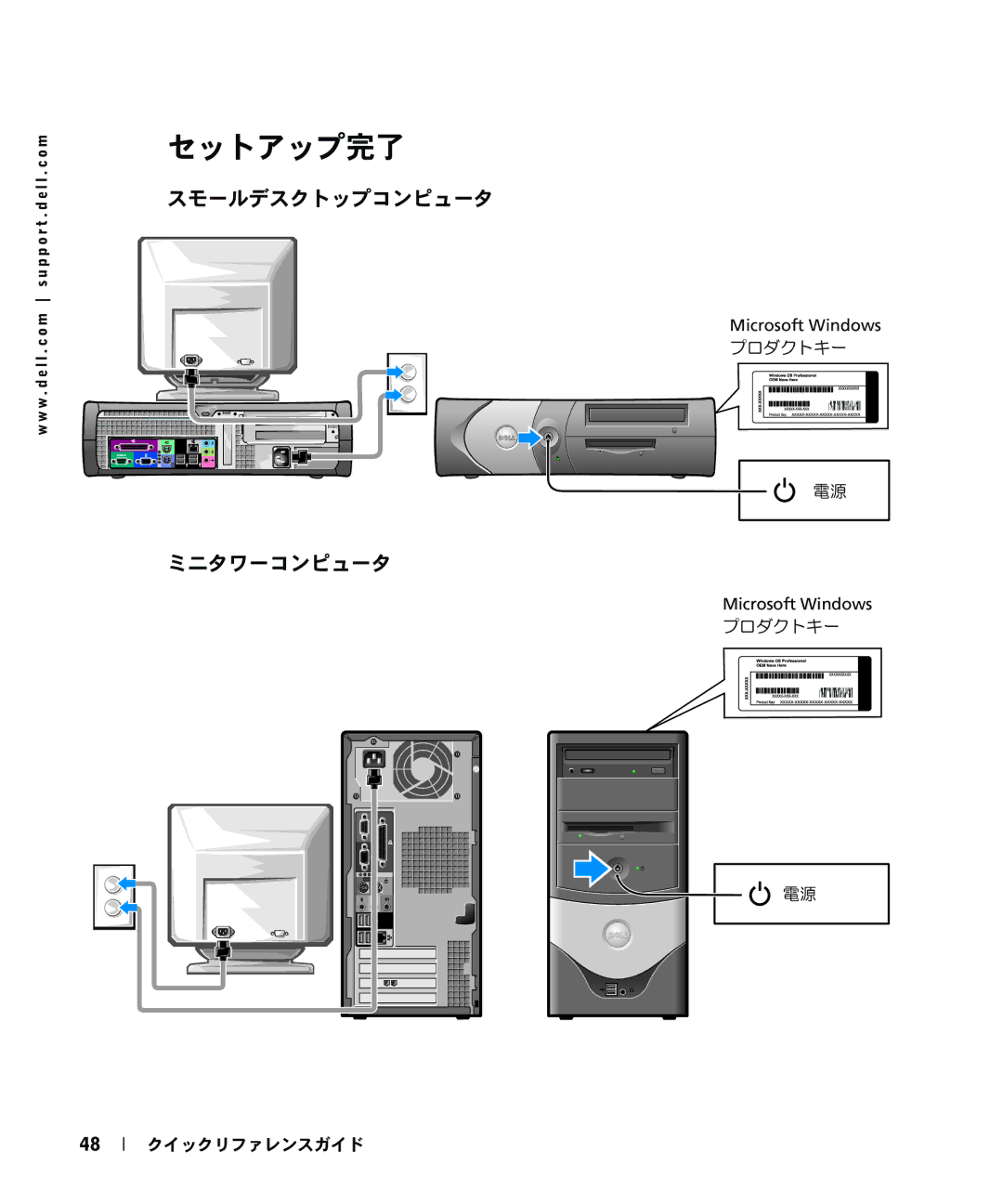 Dell W6987 manual セットアップ完了 