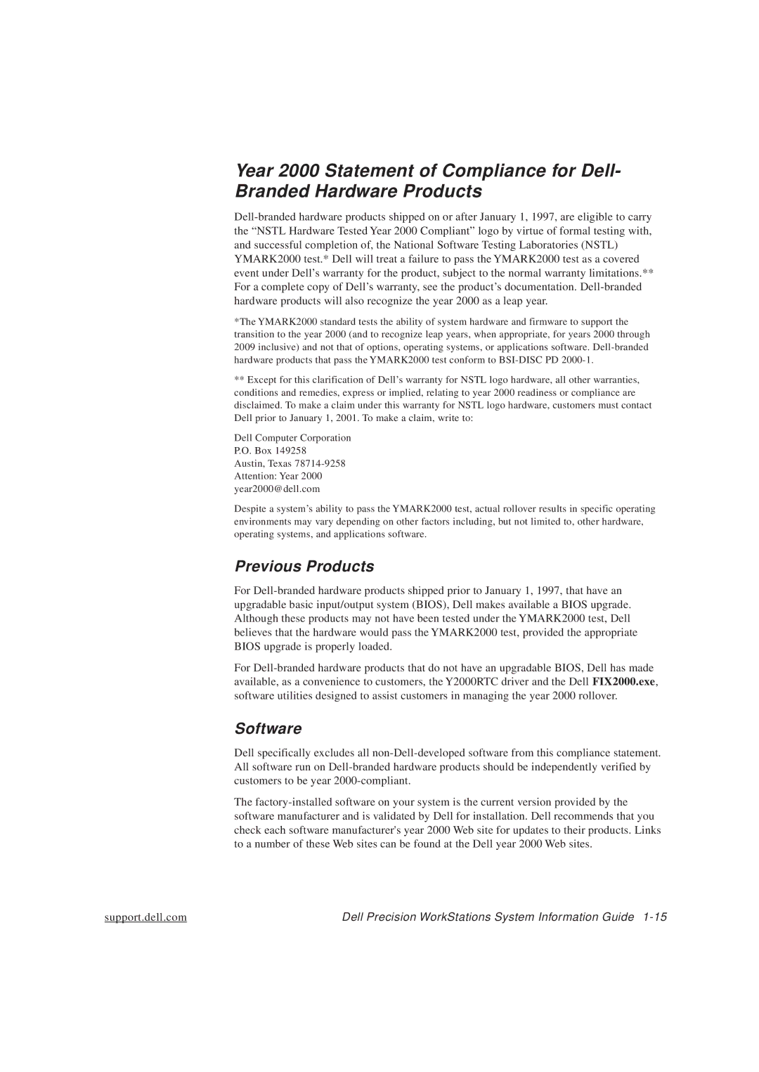 Dell WCM, WCP, MMP manual Previous Products, Software 