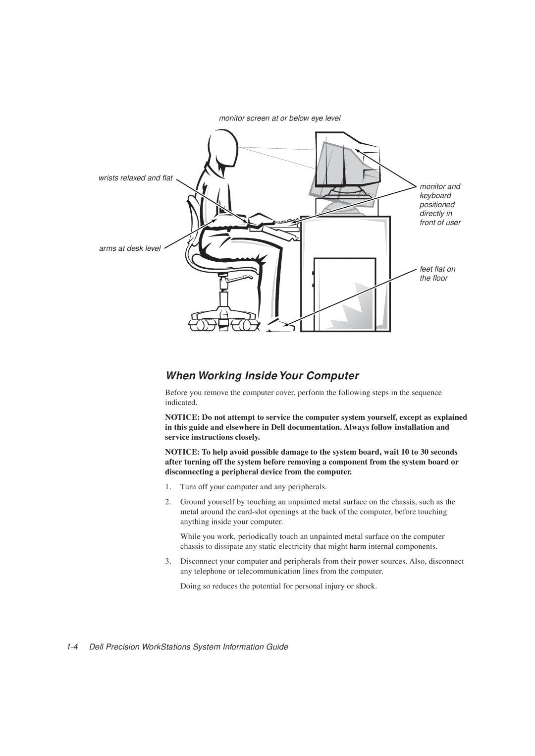 Dell MMP, WCP, WCM manual When Working Inside Your Computer 