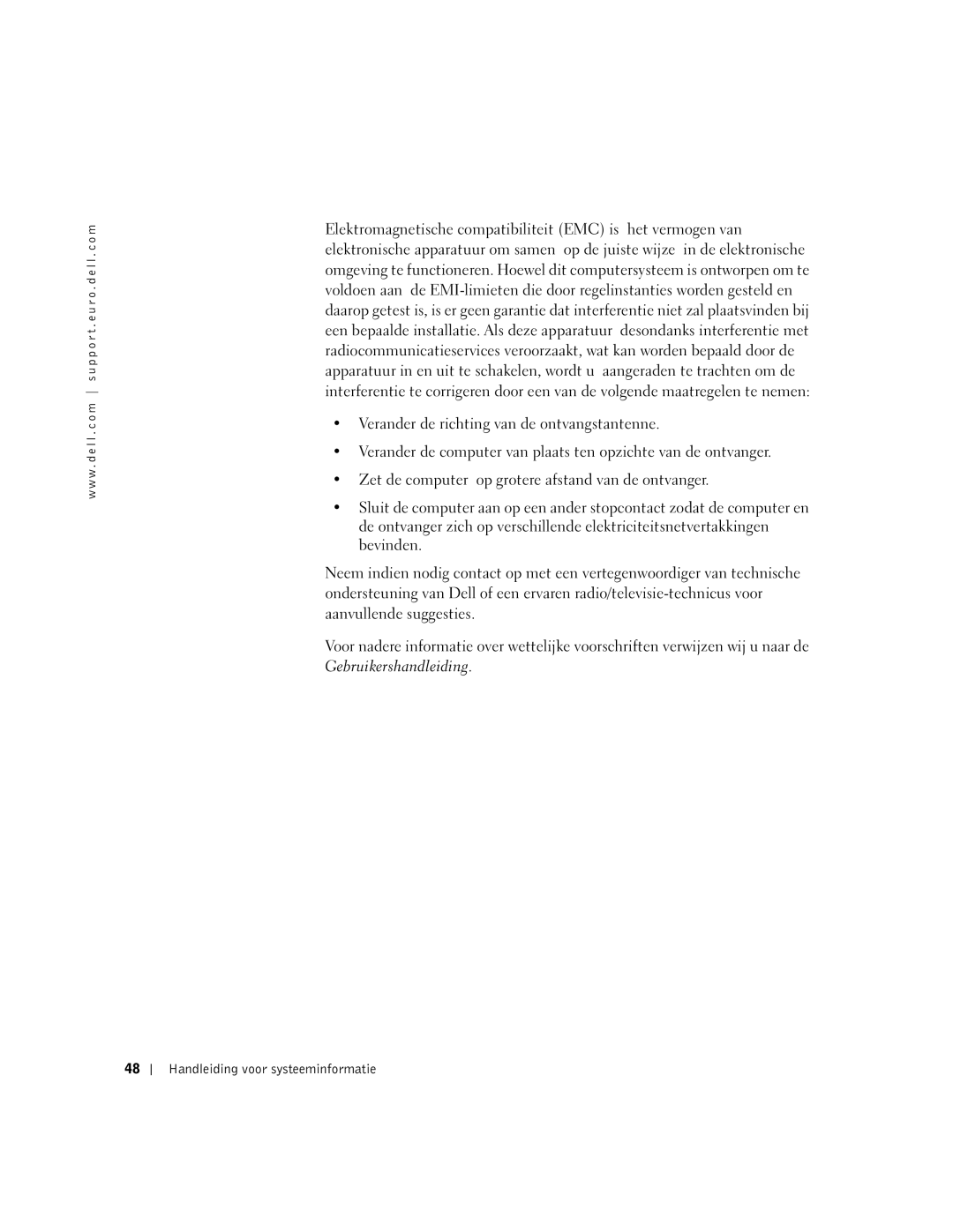 Dell and WHM, WHL, DHS, DHM manual Handleiding voor systeeminformatie 