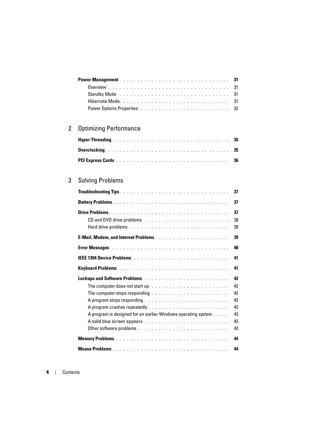 Dell WHL, U7021 manual Optimizing Performance 