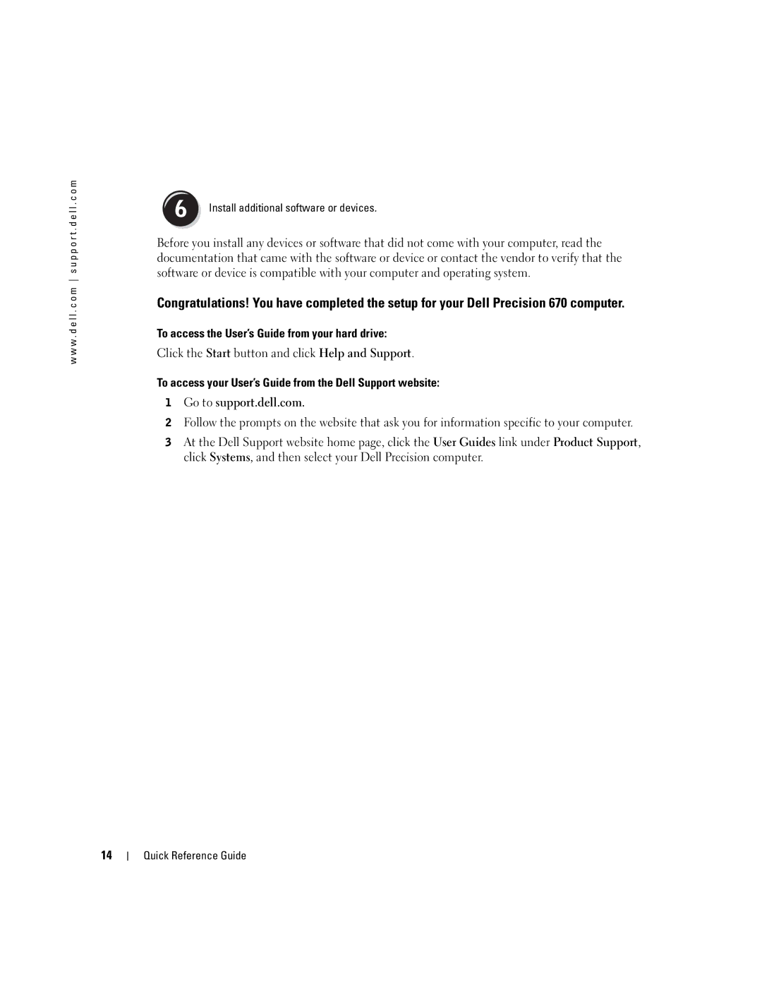 Dell WHL, WHM manual Quick Reference Guide 