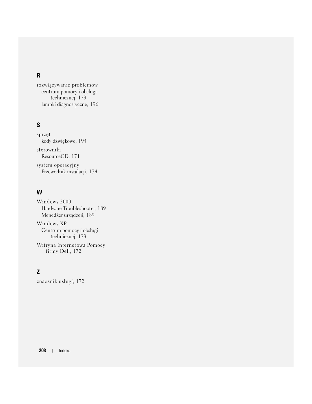 Dell WHL, WHM manual 208 