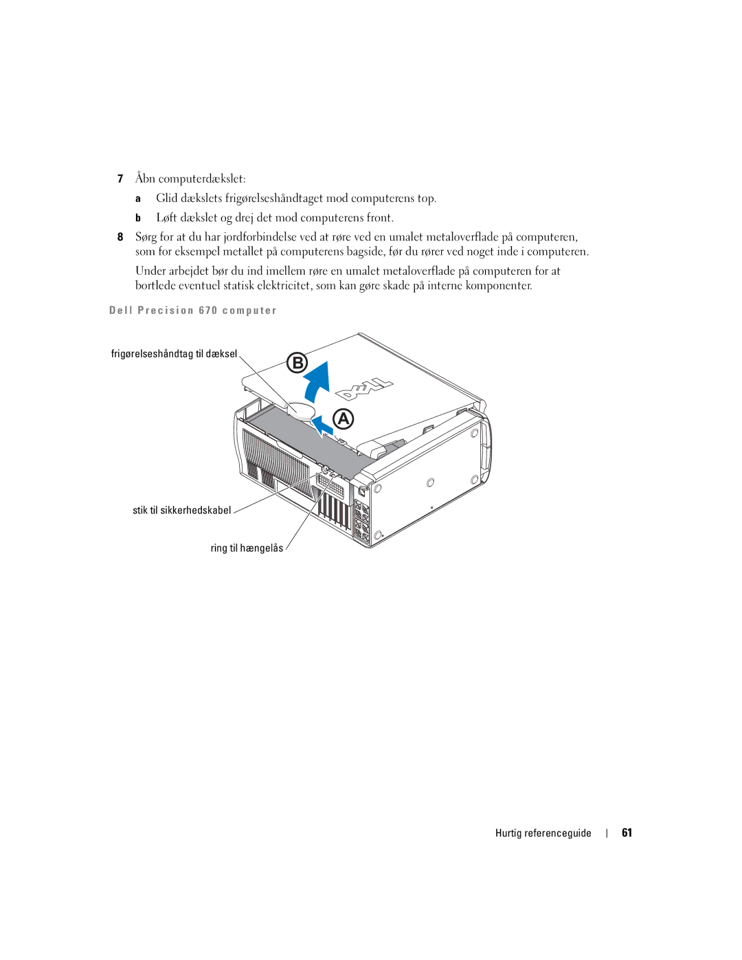 Dell WHM, WHL manual L l P r e c i s i o n 6 7 0 c o m p u t e r 