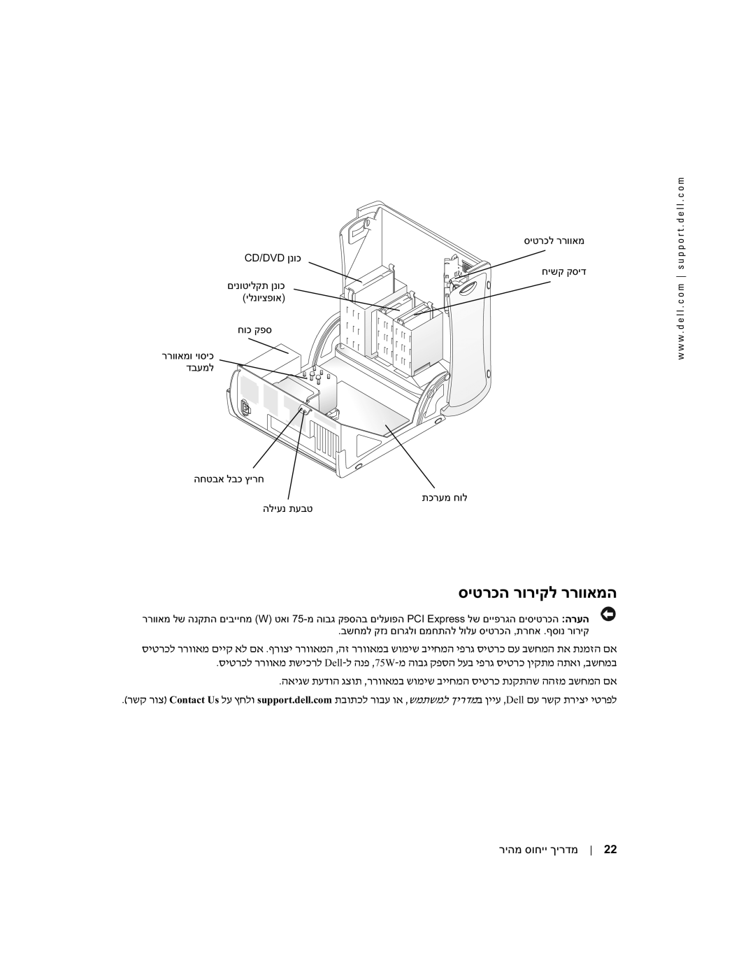 Dell DHM, WHM manual סיטרכה רוריקל ררוואמה, רשק רוצ Contact Us לע לו 