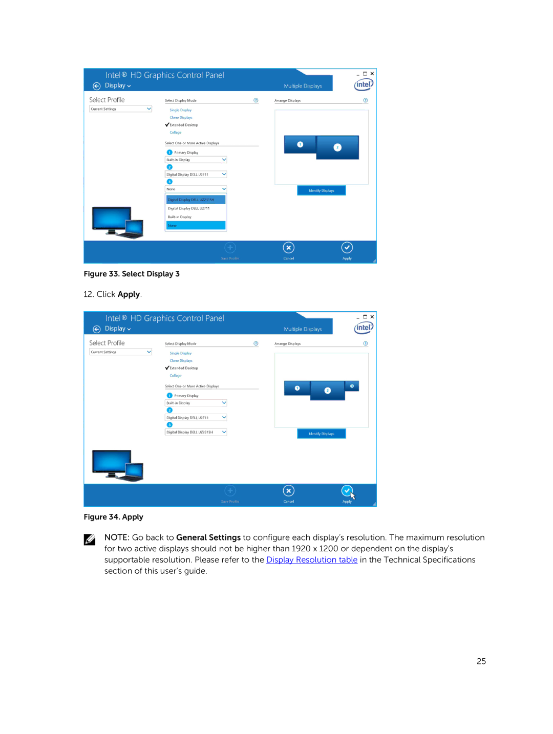 Dell WLD15 manual Click Apply 