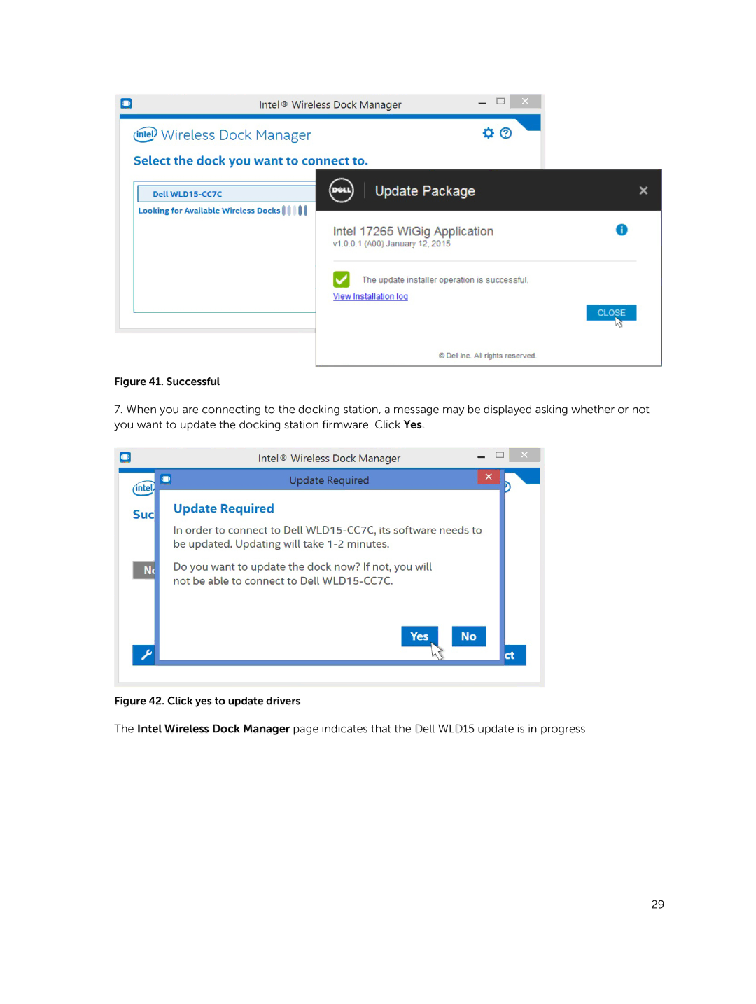 Dell WLD15 manual Successful 