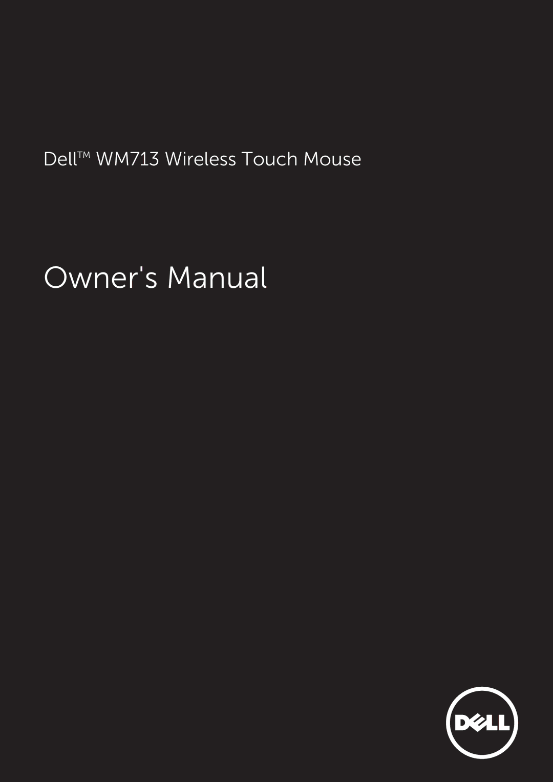 Dell manual DellTM WM713 Wireless Touch Mouse 