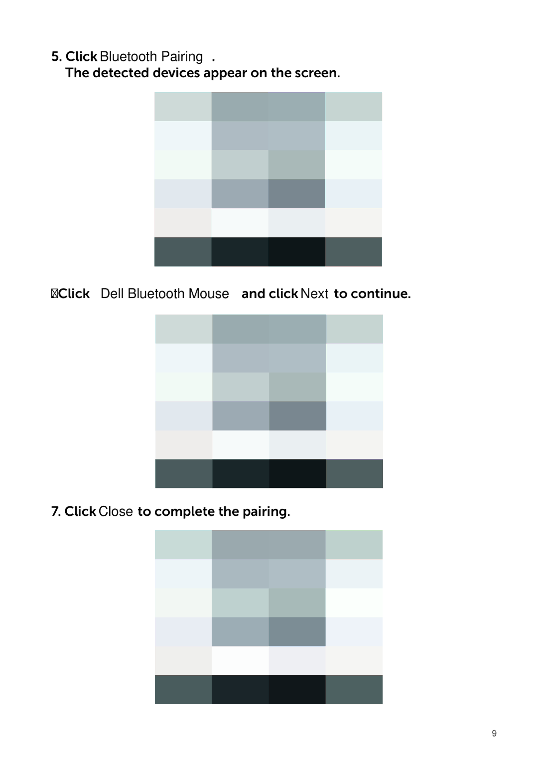 Dell WM713 manual Click Bluetooth Pairing 