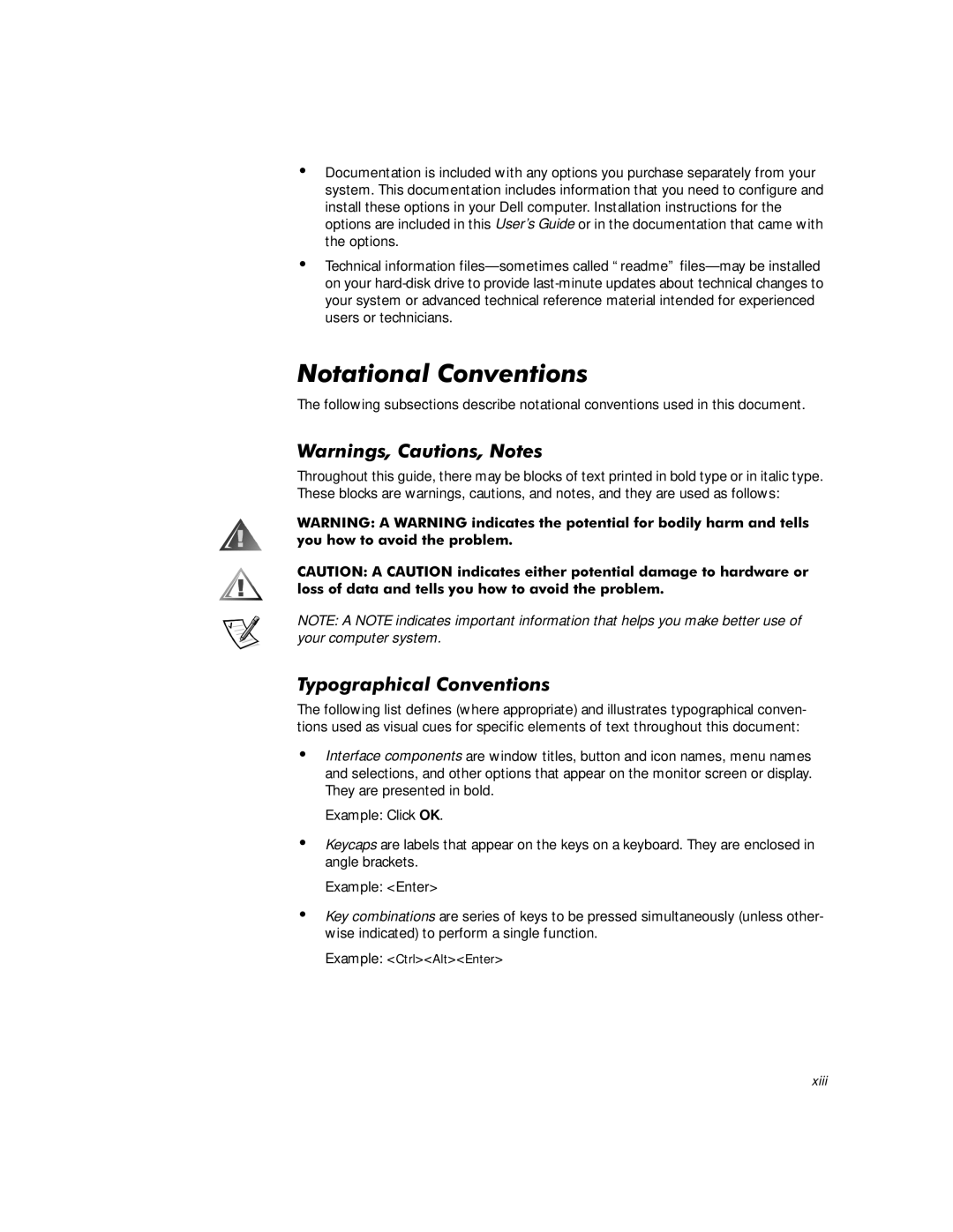 Dell WorkStation 210 manual 1RWDWLRQDO&RQYHQWLRQV, DUQLQJV&DXWLRQV1RW, Srjudsklfdo&Rqyhqwlrqv 