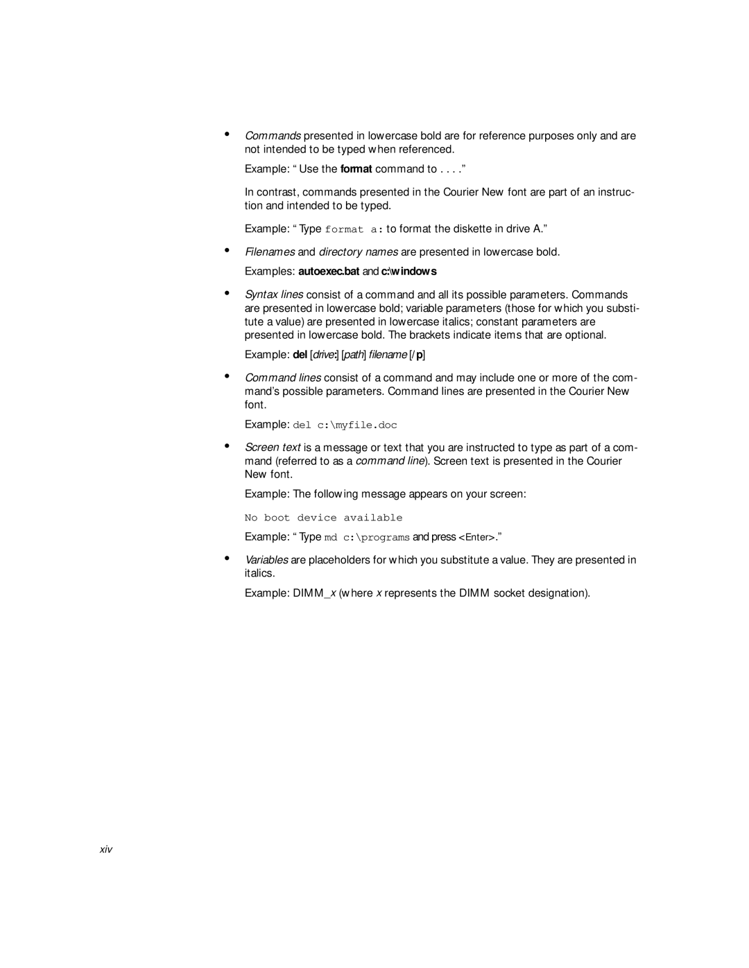 Dell WorkStation 210 manual Example del c\myfile.doc 