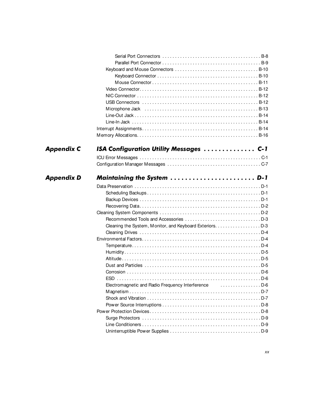 Dell WorkStation 210 manual $Sshqgl, ICU Error Messages Configuration Manager Messages, Esd 