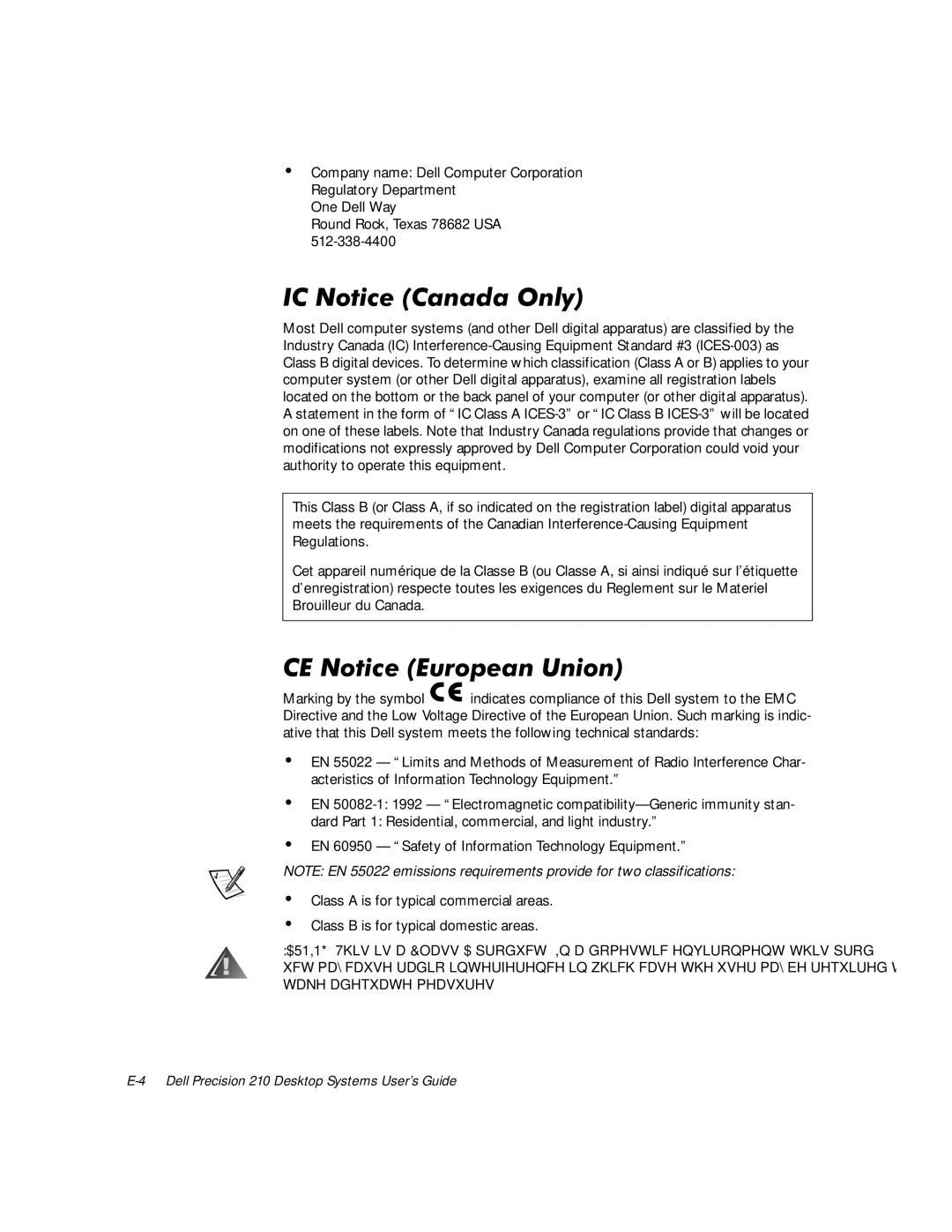 Dell WorkStation 210 manual 1RWLFH&DQDGD2QO, 1RWLFHXURSHDQ8QLRQ 