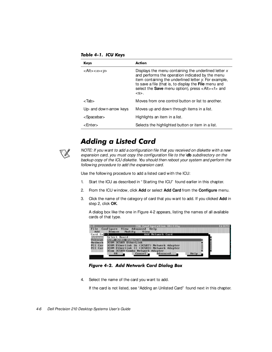 Dell WorkStation 210 manual $Fwlrq, $Gglqjd/Lvwhg&Dug 