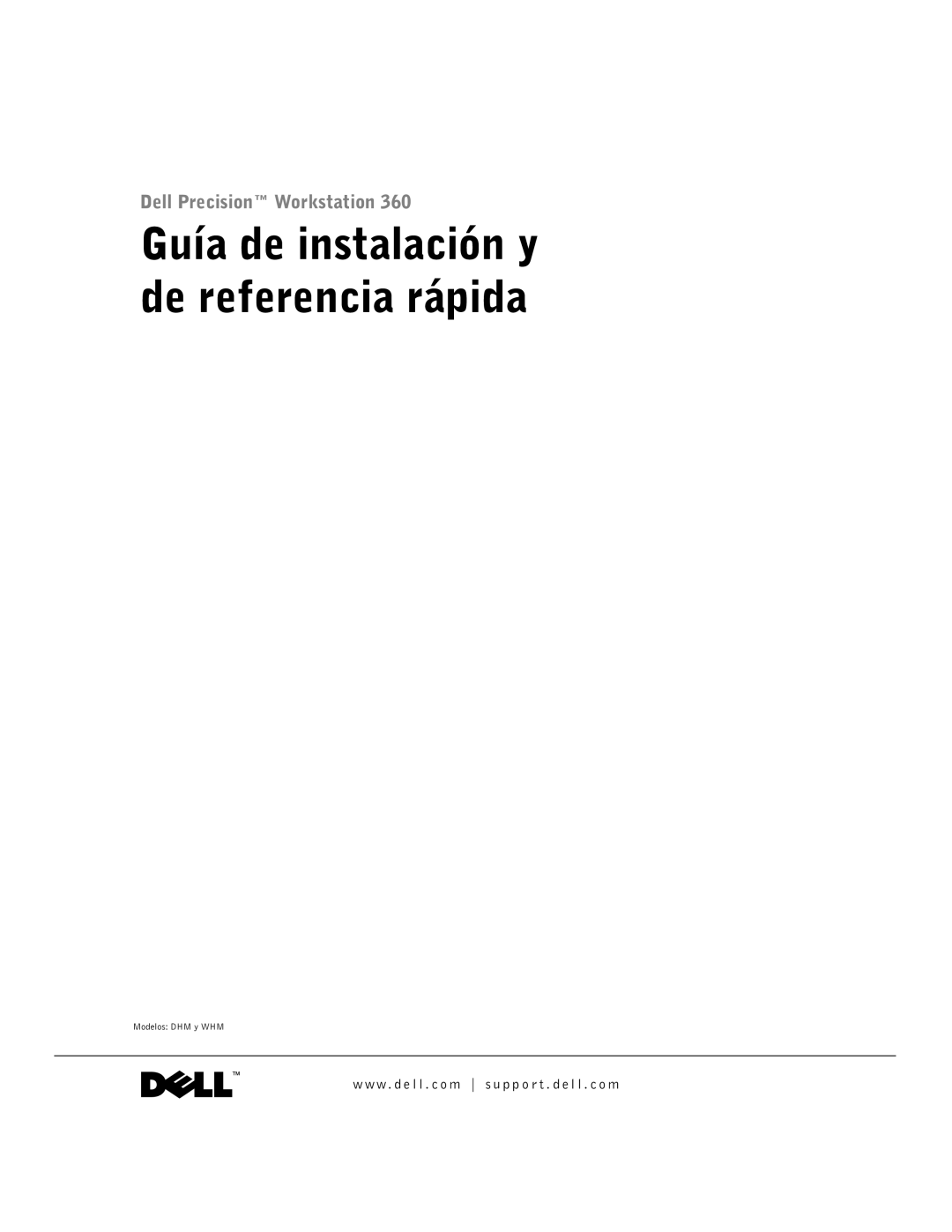 Dell Workstation 360 manual Guía de instalación y de referencia rápida 