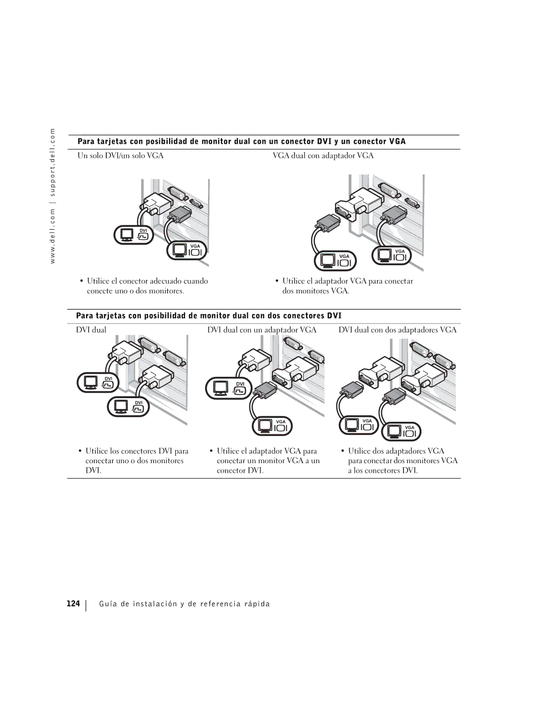 Dell Workstation 360 manual Utilice el conector adecuado cuando 